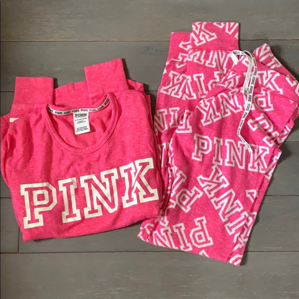 PINK logo Victoria’s Secret Pajamas fuchsia XS